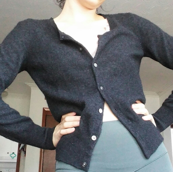 H&M Sweaters - 100% Cashmere Charcoal Gray Cardigan
